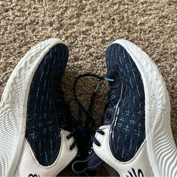 Under Armour Team Curry Flow 9 Basketball Shoes Navy/White Size Men's 7 W 8.5 - Picture 8 of 13
